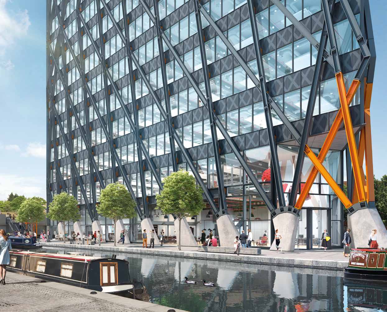 The building forms an important part of a new canal-side development