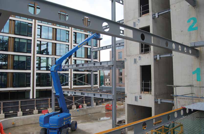 Bespoke cellular beams have been used for IFC 5’s services integration