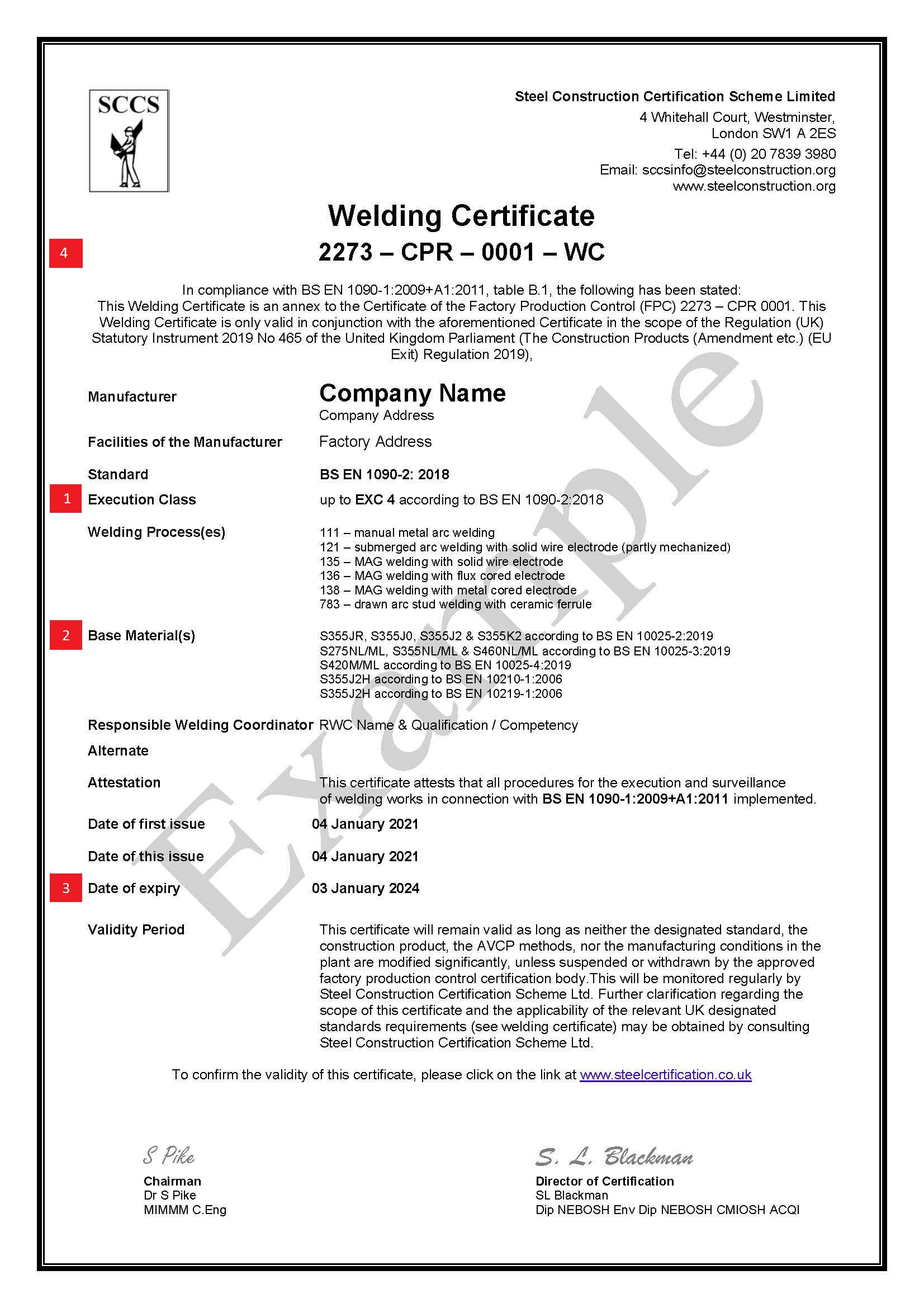 Welding Certificate