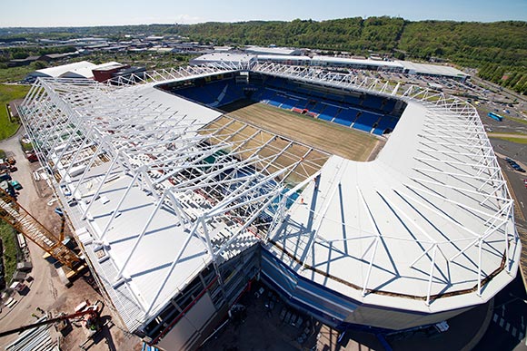 The new tier was built during the season with no disruption to the spectators using the lower part of the stand