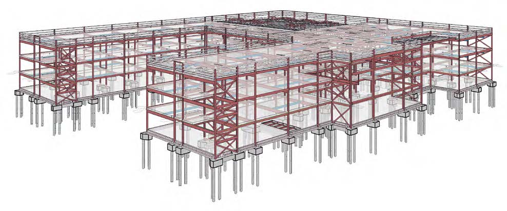 Model of the steel frame