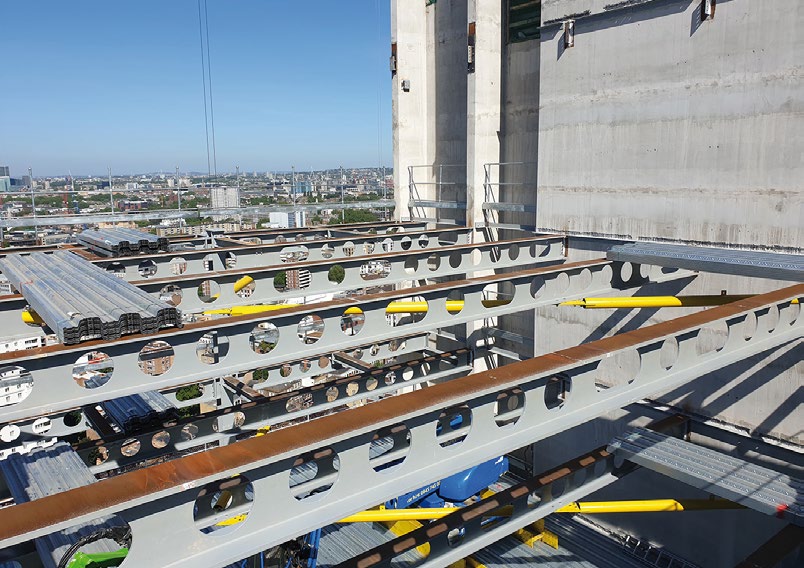 Cellular beams have been used for the new upper floors