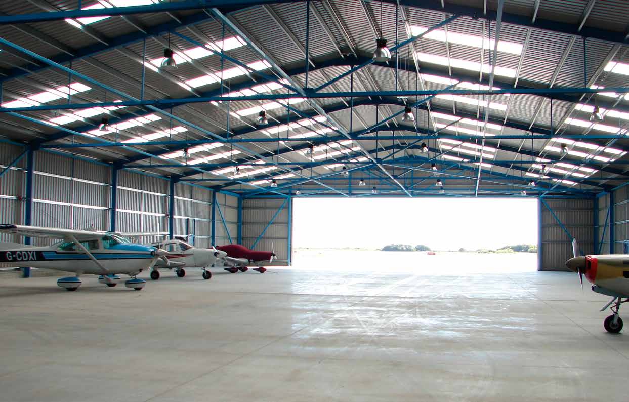 The hangar is already in use
