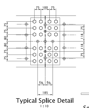 Shear studs on top flange cover plate