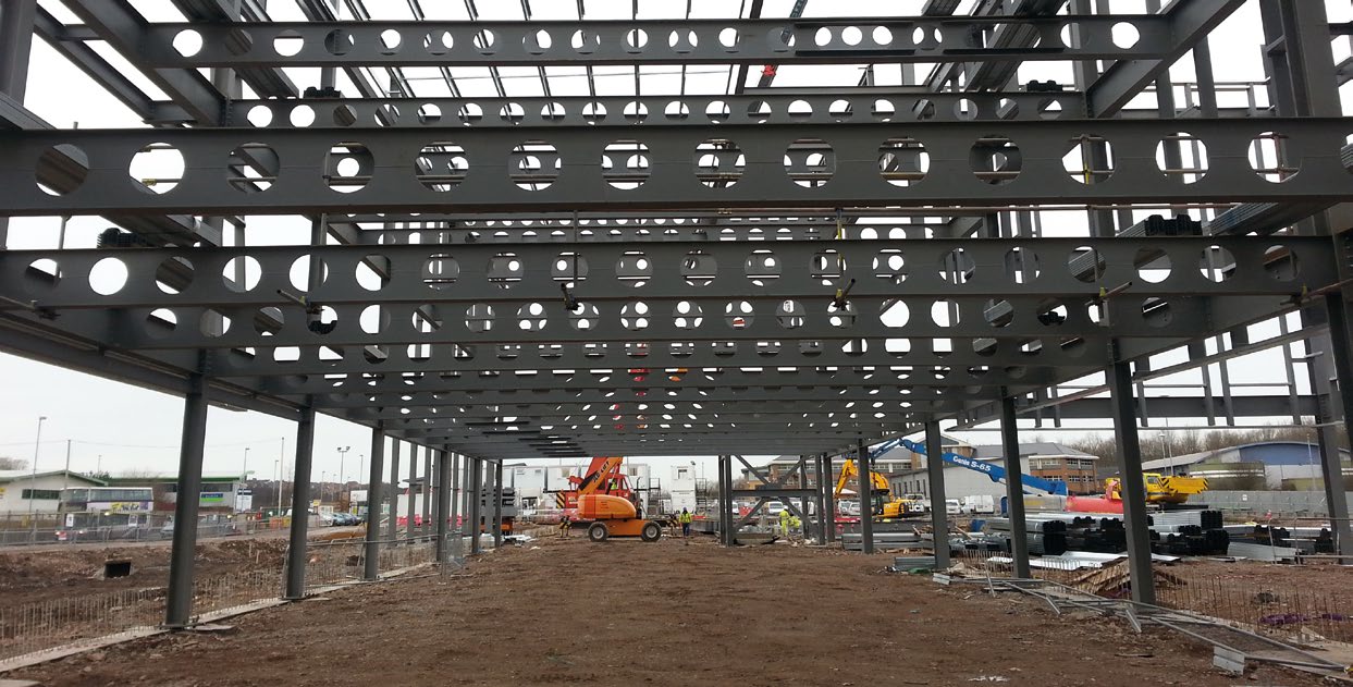 Cellular beams have been used throughout