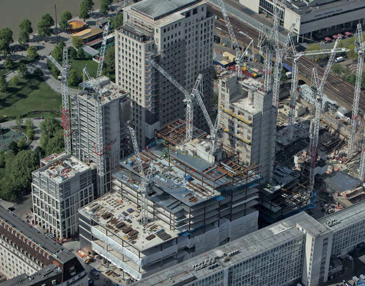 Building One incorporates a series of steps for outdoor terraces