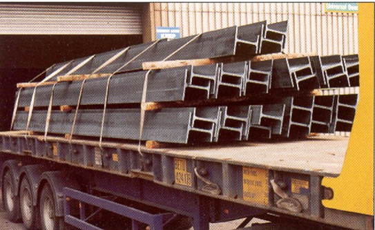 Transporting structural steel efficiently and with minimum packaging