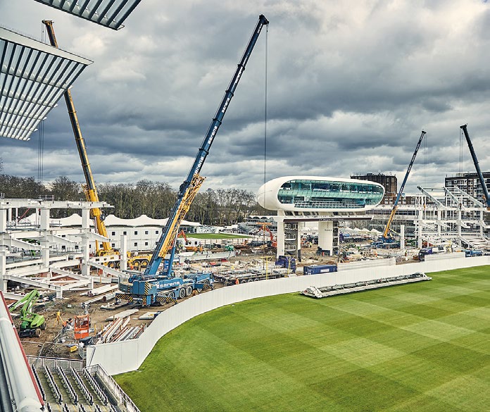 Severfield used four cranes to erect the majority of the steelwork