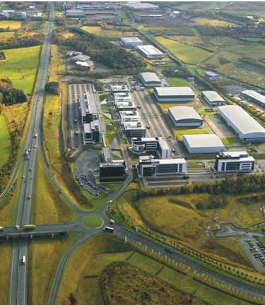 Maxim Office Park, Eurocentral, outside Glasgow. (Image courtesy of JGA Fire Engineering Consultants)