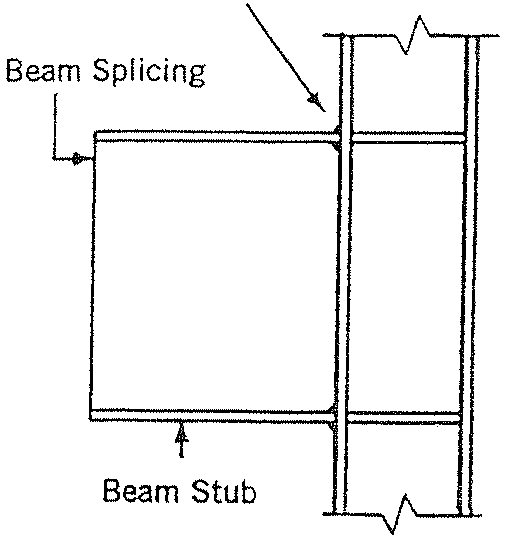Welded beam stub to column moment connection