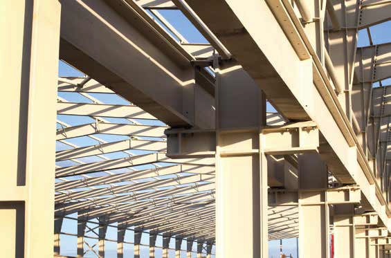 Two of the three halls share a common internal column line