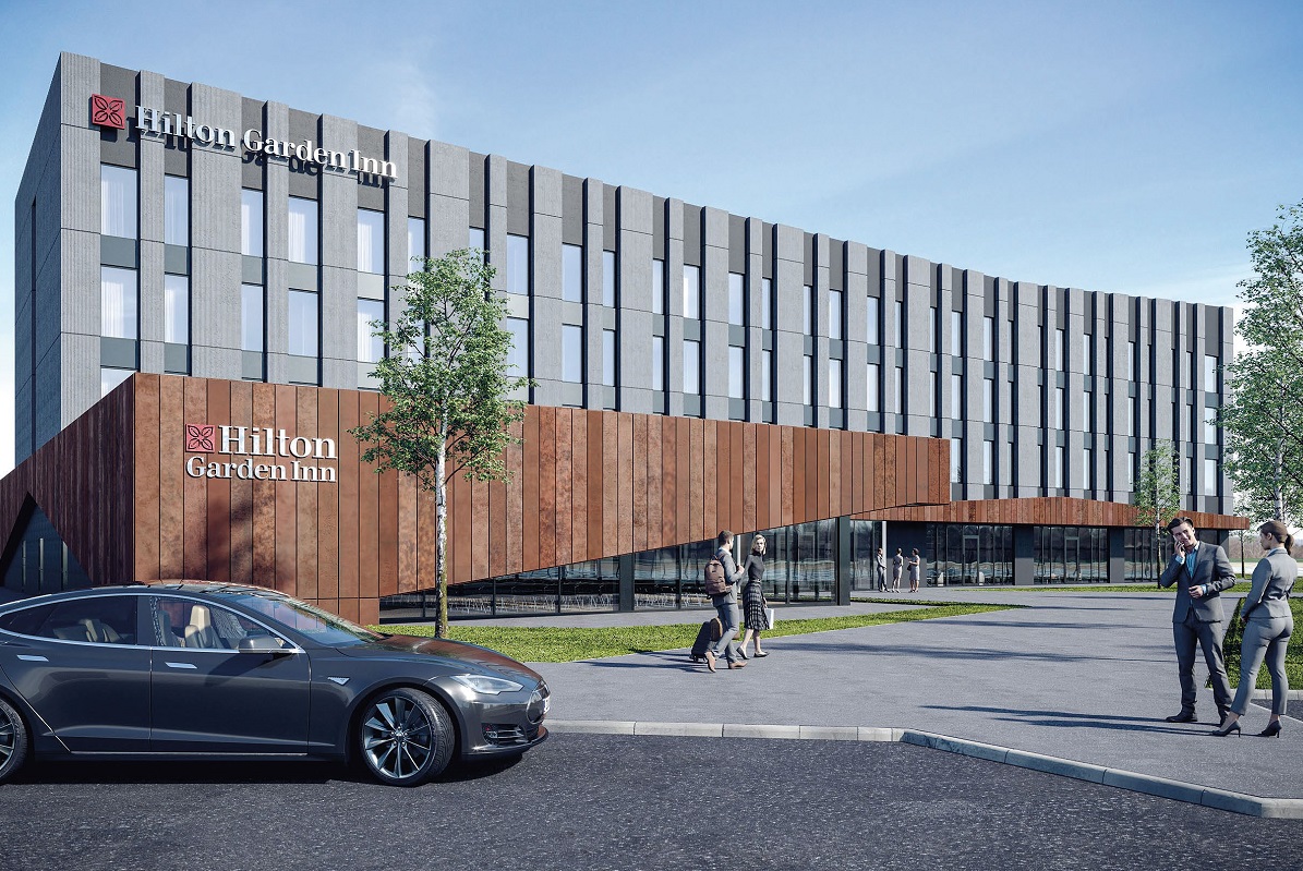 How the completed hotel will look