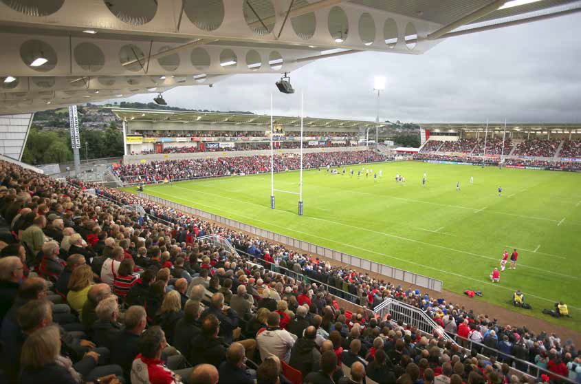 The two new stands at either end were in use while the Main Stand was still under construction