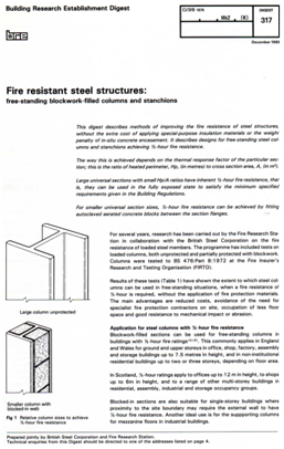 BRE guidance on block filled columns