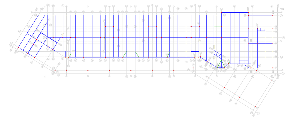 Floor framing plan of the outpatients unit