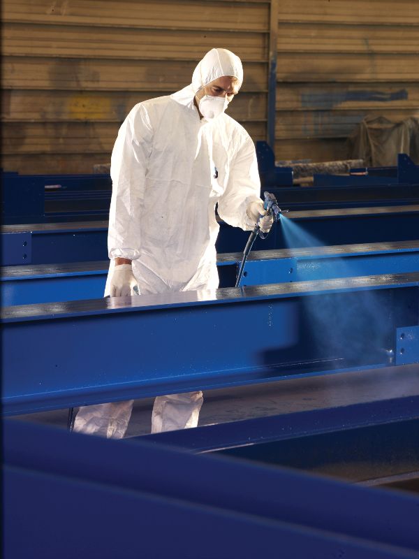 Coating application in the fabrication factory&lt;br/&gt;&#39;&#39;(Image courtesy of Hempel UK Ltd.)&#39;&#39;