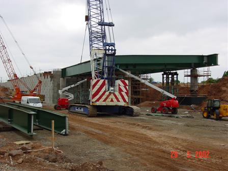 Cross girders providing torsional bracing M6 Toll Bridge 443