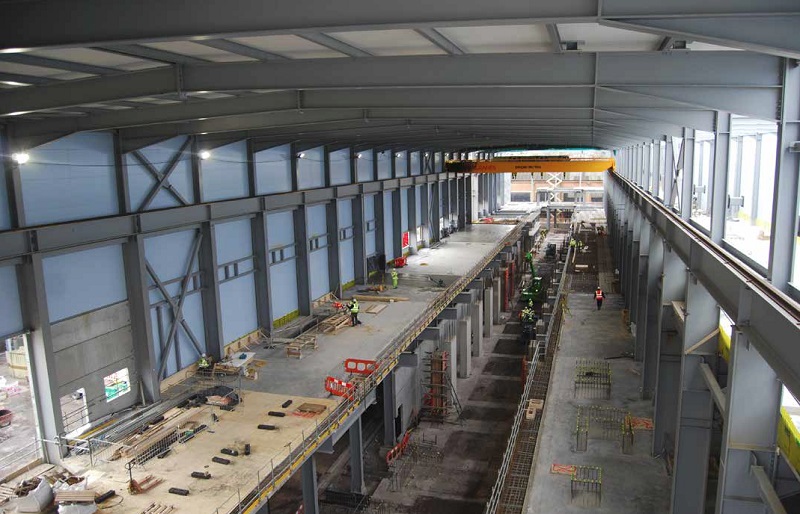 The paper making machinery will be housed within the uncovered first floor area