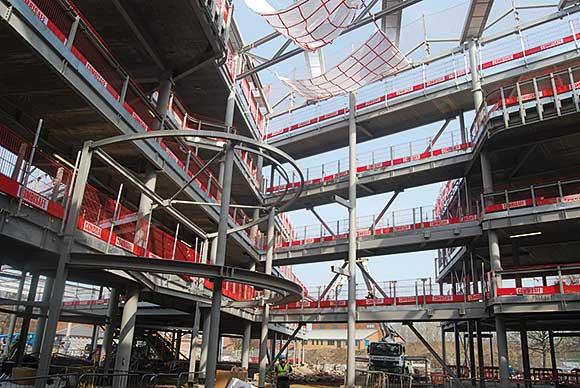 The faith space ‘pod’ sits within a large atrium