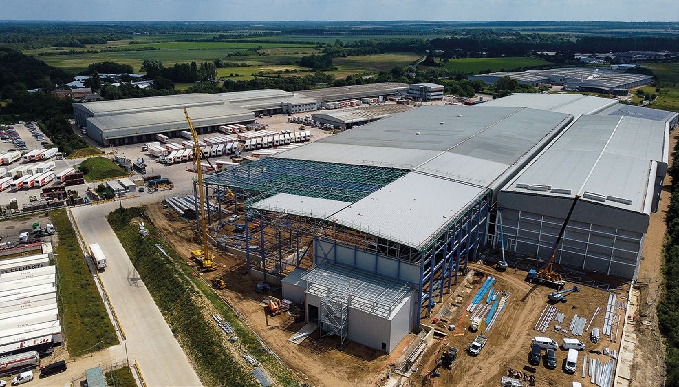 The extension consists of three large spans.