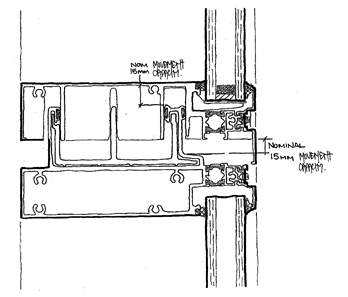 Maximum deflection accommodated in split transoms (Image courtesy of Arup)
