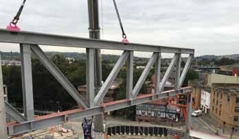 Three trusses form a service yard