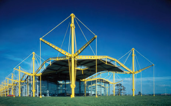 Dramatic, expressed steelwork