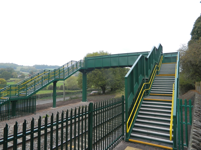 Typical half-through plate girder footbridge over a railway (Image courtesy of Nusteel Structures Ltd.)