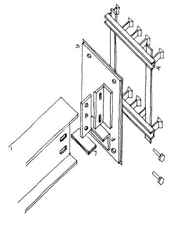 Adjustable bracket for a steel beam to concrete wall connection