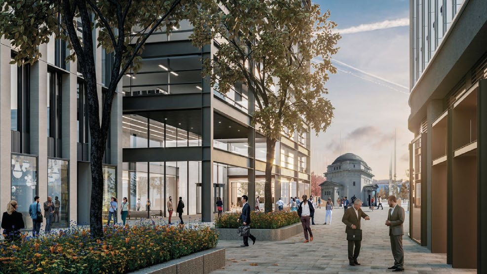 Much of the steelwork will be exposed in the completed scheme