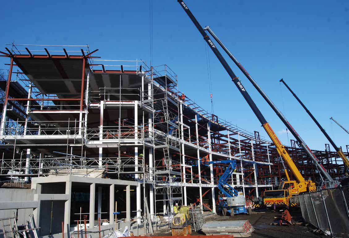 Steel contractor Hescott erected steelwork and installed precast planks