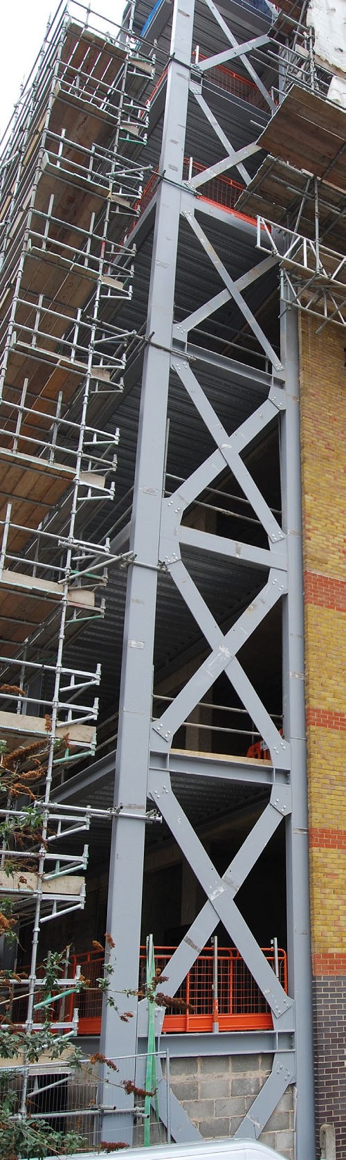 Steelwork forms a new rear façade